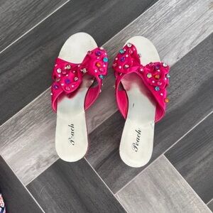 Women with Control Pink Embellished Sandals